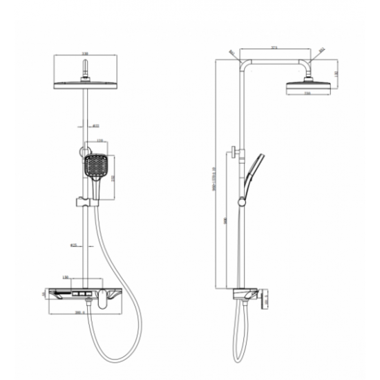 Στήλη Ντουζ Κομπλέ Atilla 6297